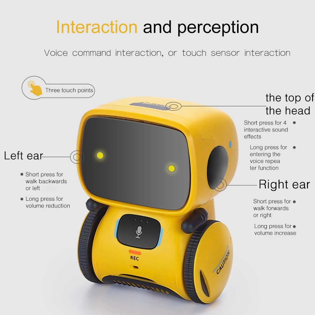 Interactive Voice Control Robot Toy for Kids – Touch Sensing, Dancing & Singing | Ages 3+